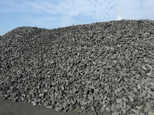 Tro 12% luyện kim loại khối than cốc Vật liệu carbon cao 30-80mm